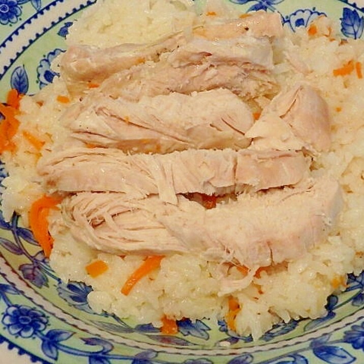 炊飯器で シンガポールチキンライス風 炊飯器で シンガポールチキンライス風